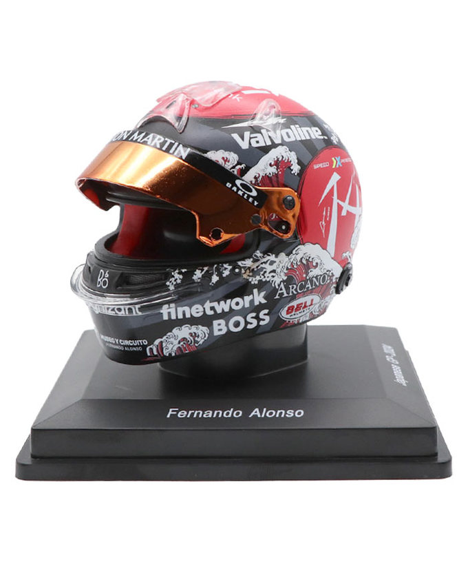 スパーク 1/5スケール フェルナンド・アロンソ アストンマーチン 2024年 日本GP ヘルメット拡大画像