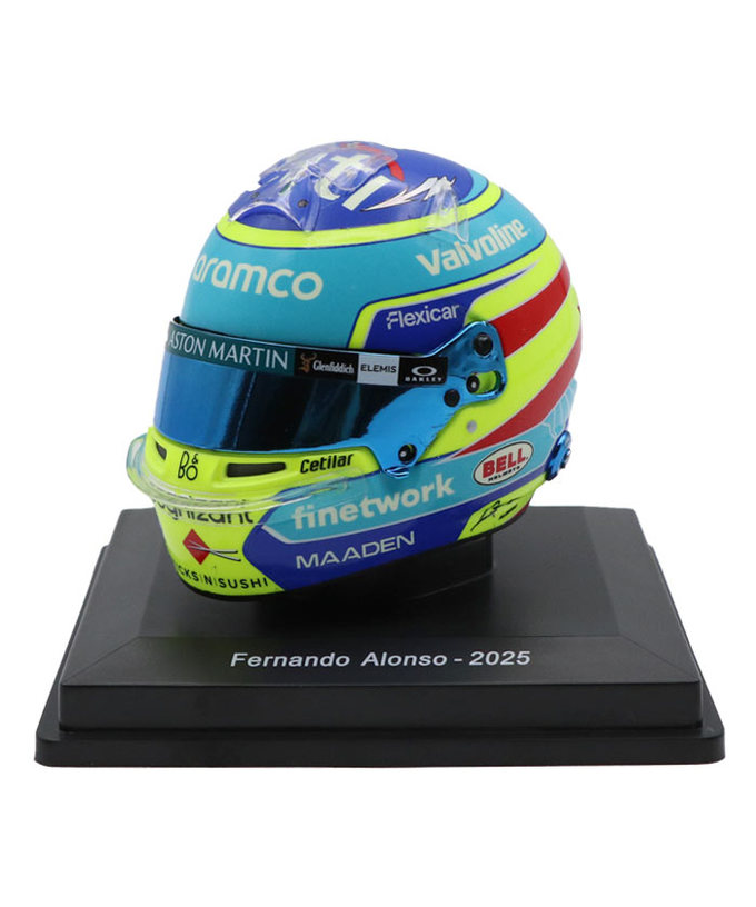 スパーク 1/5スケール フェルナンド・アロンソ アストンマーチン 2025年 ヘルメット拡大画像