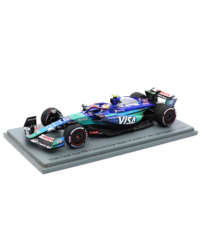 スパーク 1/43スケール VISA CASH APP RB F1 ホンダ VCARB 01 角田裕毅 2024年 ラスベガスGP 9位 /24f1m拡大画像