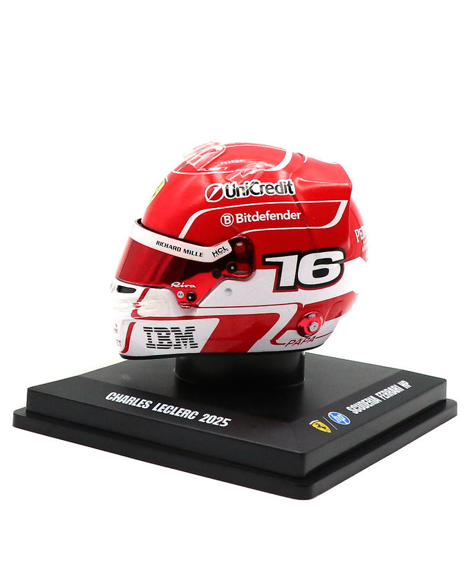 ルックスマート 1/5スケール シャルル・ルクレール フェラーリ 2025年  ヘルメット拡大画像