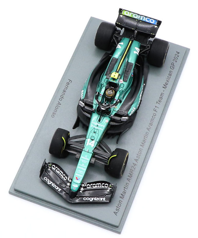 スパーク 1/43スケール アストンマーチン アラムコ F1 チーム AMR24 フェルナンド・アロンソ 2024年 メキシコGP F1 400戦レース 記念 /24f1m拡大画像