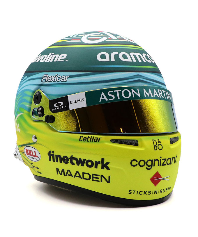 BELL 1/2スケール フェルナンド・アロンソ 2025年 サウジアラビアGP アストンマーチン ヘルメット拡大画像