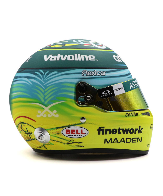 BELL 1/2スケール フェルナンド・アロンソ 2025年 サウジアラビアGP アストンマーチン ヘルメット拡大画像