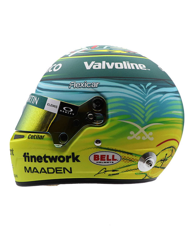 BELL 1/2スケール フェルナンド・アロンソ 2025年 サウジアラビアGP アストンマーチン ヘルメット拡大画像