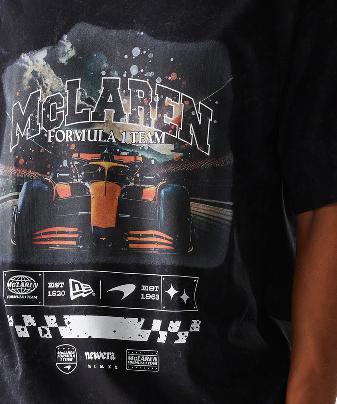 マクラーレン F1チーム NewEra ウォッシュ グラフィック オーバーサイズTシャツ拡大画像