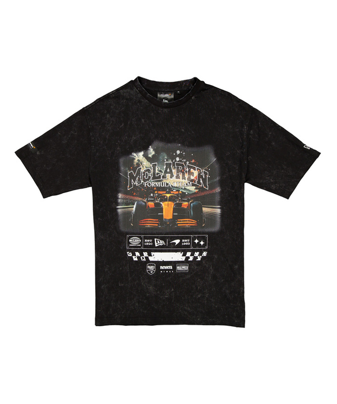 マクラーレン F1チーム NewEra ウォッシュ グラフィック オーバーサイズTシャツ拡大画像