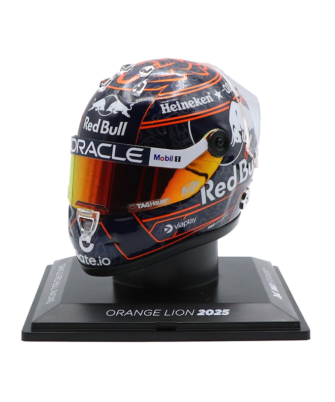 フェルスタッペン別注 シューベルト 1/4スケール マックス・フェルスタッペン 2025年 オレンジ ライオン ヘルメット レッドブル レーシング チーム/ARB拡大画像