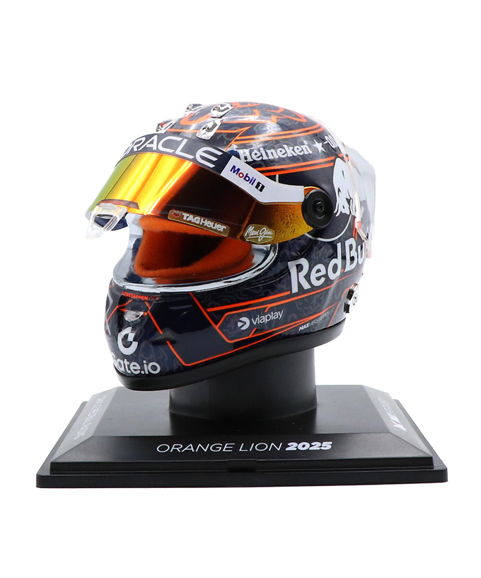 フェルスタッペン別注 シューベルト 1/4スケール マックス・フェルスタッペン 2025年 オレンジ ライオン ヘルメット レッドブル レーシング チーム/ARB拡大画像
