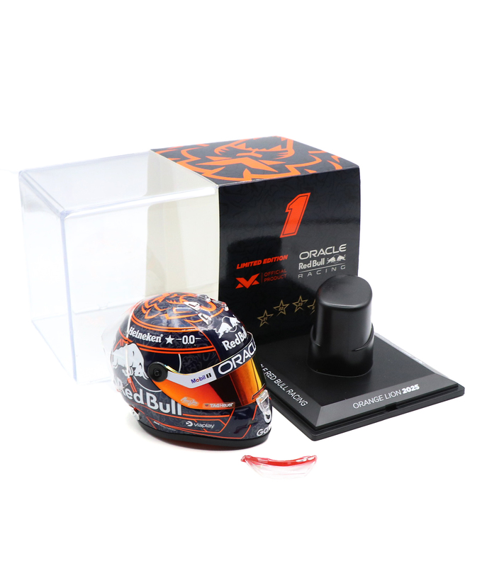 フェルスタッペン別注 シューベルト 1/4スケール マックス・フェルスタッペン 2025年 オレンジ ライオン ヘルメット レッドブル レーシング チーム/ARB拡大画像