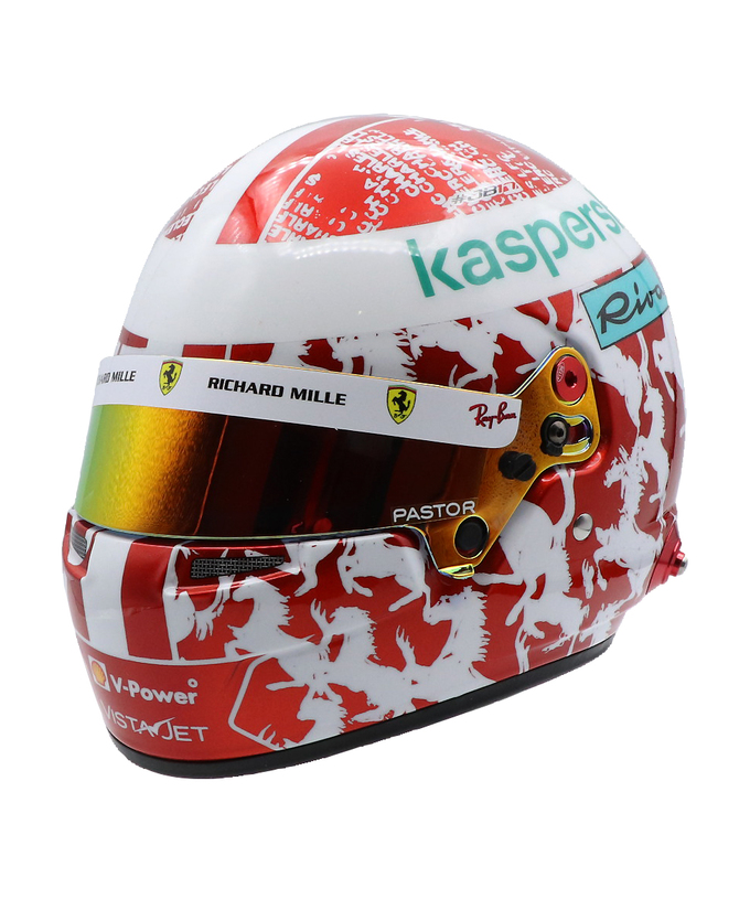 BELL DRM別注 1/2スケール シャルル・ルクレール 2021年 アブダビGP フェラーリ ヘルメット拡大画像