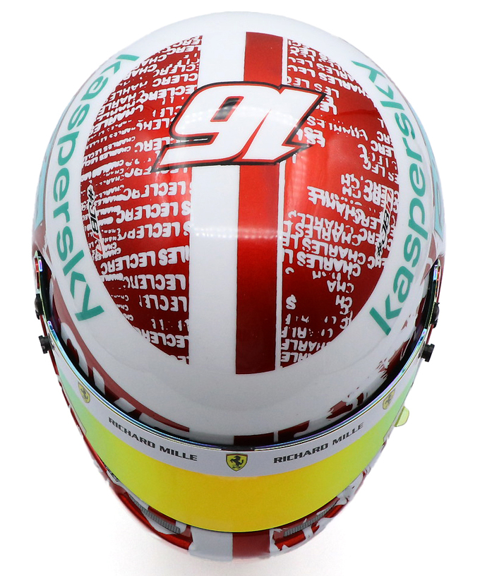 BELL DRM別注 1/2スケール シャルル・ルクレール 2021年 アブダビGP フェラーリ ヘルメット拡大画像