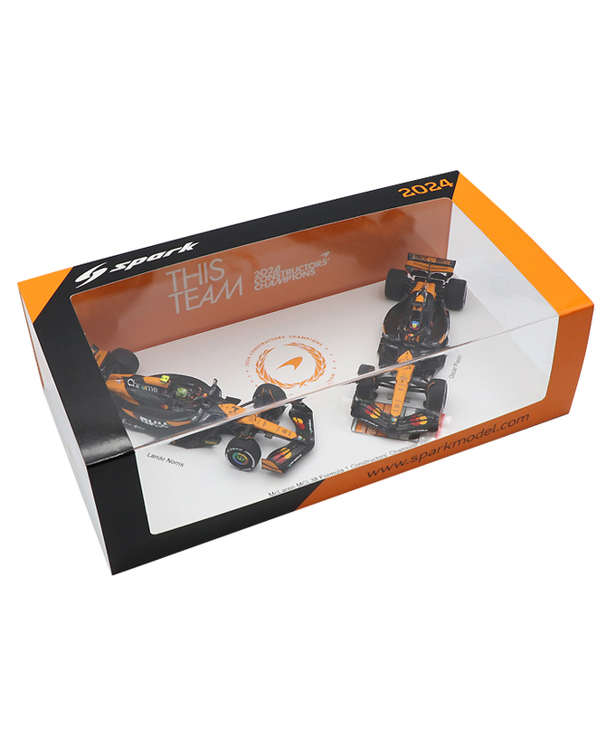 スパーク 1/43スケール マクラーレン F1 チーム MCL38 ノリス＆ピアストリ 2024年 コンストラクターチャンピオン セット /24f1m拡大画像