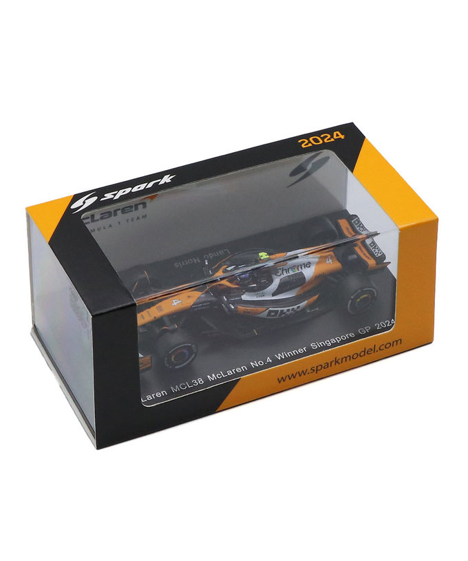 スパーク 1/64スケール マクラーレン F1チーム MCL38 ランド・ノリス 2024年 シンガポールGP /spk拡大画像