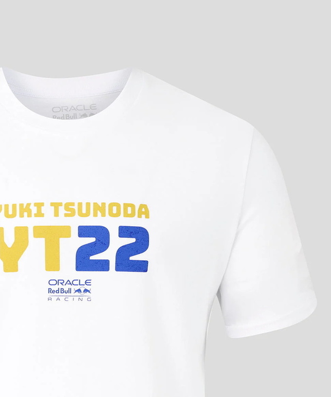 角田裕毅 オラクル レッドブル レーシング YT22 グラフィック Tシャツ ホワイト /FN-W/ARB 拡大画像