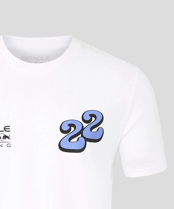 角田裕毅 オラクル レッドブル レーシング YUKI WAVE グラフィック Tシャツ ホワイト /FN-W/ARB 拡大画像
