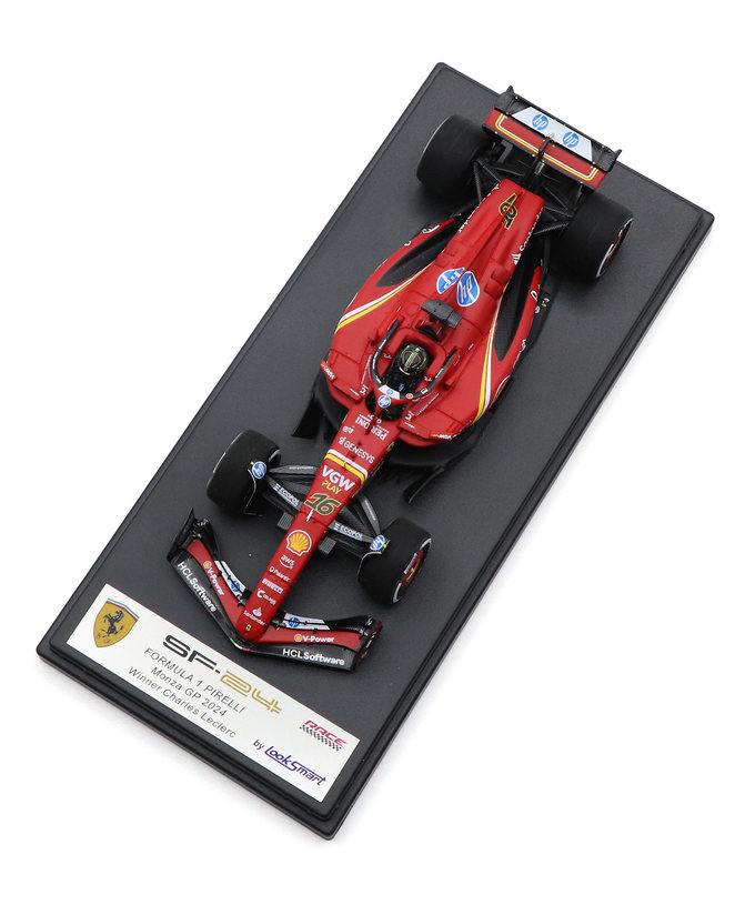 ルックスマート 1/43スケール フェラーリ SF24 シャルル・ルクレール 2024年 モンツァGP 優勝/24f1m拡大画像