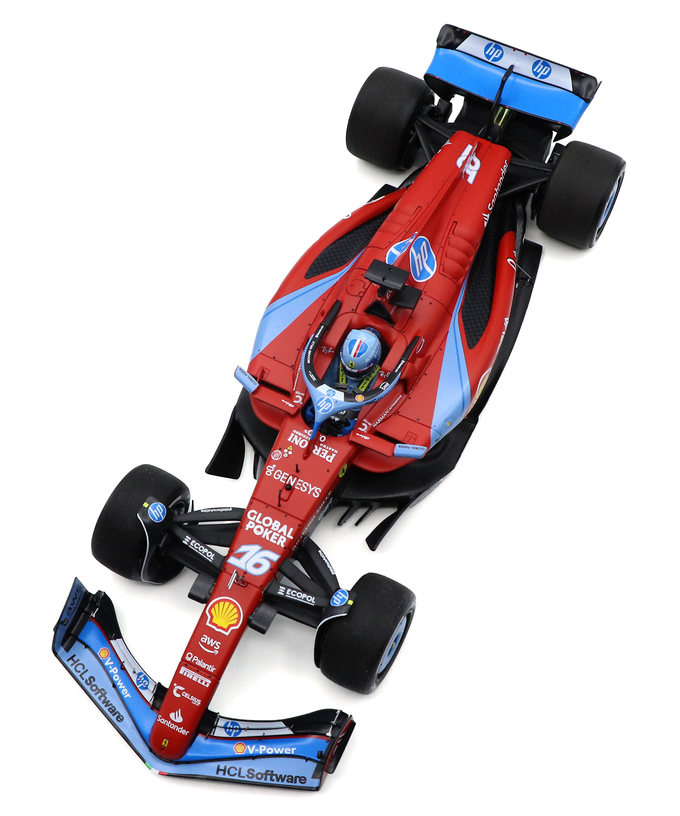 BBR x ミニチャンプス 1/18スケール フェラーリ SF24 シャルル・ルクレール 2024年 マイアミGP 拡大画像