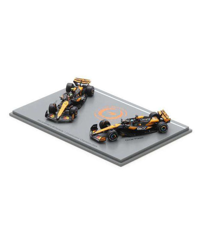 スパーク 1/64スケール マクラーレンF1チーム MCL38 ランド・ノリス ＆ オスカー・ピアストリ 2024年 コンストラクターズチャンピオン/spk拡大画像