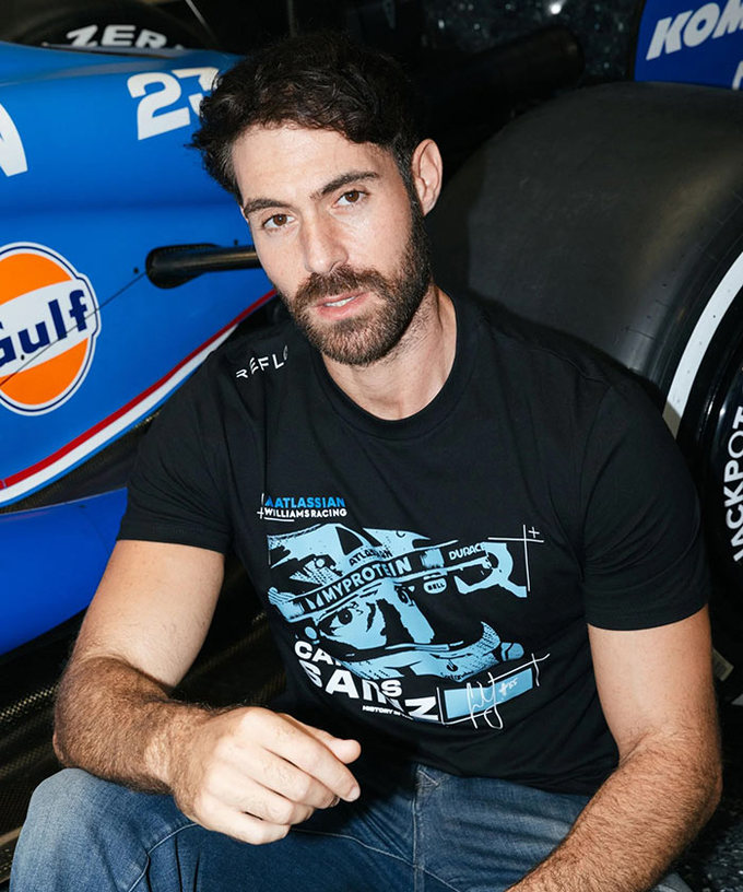 カルロス・サインツ ウィリアムズ レーシング チーム Tシャツ拡大画像