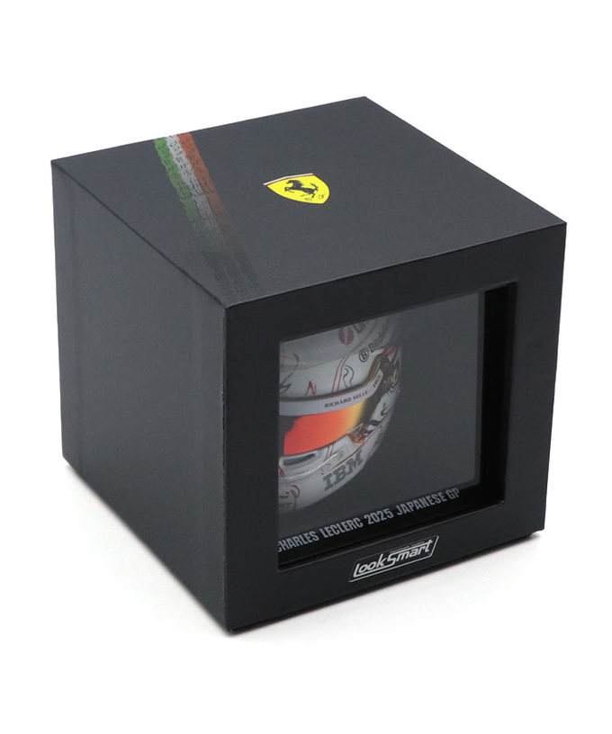ルックスマート 1/5スケール シャルル・ルクレール 2025年 日本GP F1参戦150戦目 フェラーリ ヘルメット 拡大画像