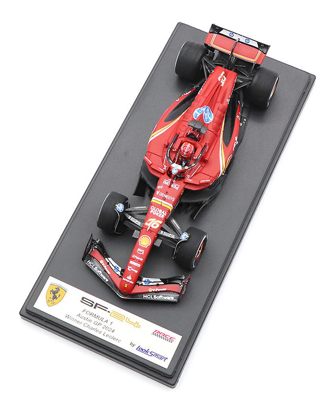 ルックスマート 1/43スケール フェラーリ SF24 シャルル・ルクレール 2024年 オースティンGP 優勝 /24f1m拡大画像