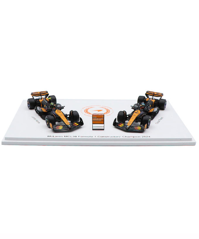 スパーク 1/64スケール マクラーレンF1チーム MCL38 ランド・ノリス ＆ オスカー・ピアストリ 2024年 コンストラクターズチャンピオン セット/spk拡大画像
