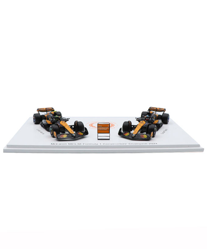 スパーク 1/64スケール マクラーレンF1チーム MCL38 ランド・ノリス ＆ オスカー・ピアストリ 2024年 コンストラクターズチャンピオン セット/spk拡大画像