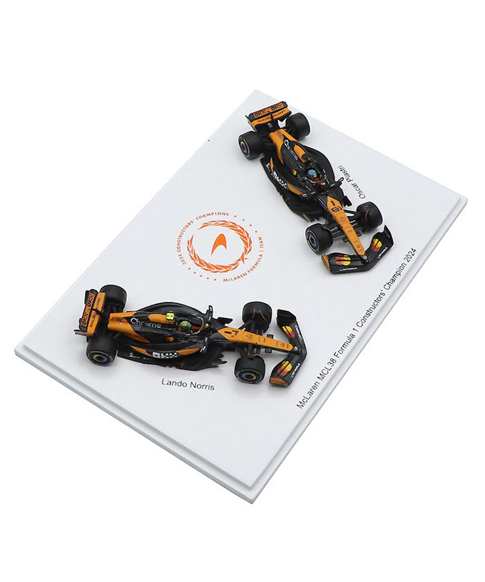 スパーク 1/64スケール マクラーレンF1チーム MCL38 ランド・ノリス ＆ オスカー・ピアストリ 2024年 コンストラクターズチャンピオン セット/spk拡大画像