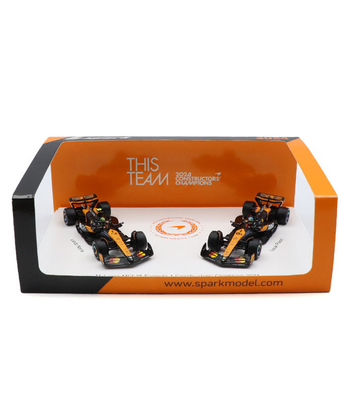 スパーク 1/64スケール マクラーレンF1チーム MCL38 ランド・ノリス ＆ オスカー・ピアストリ 2024年 コンストラクターズチャンピオン セット/spk拡大画像