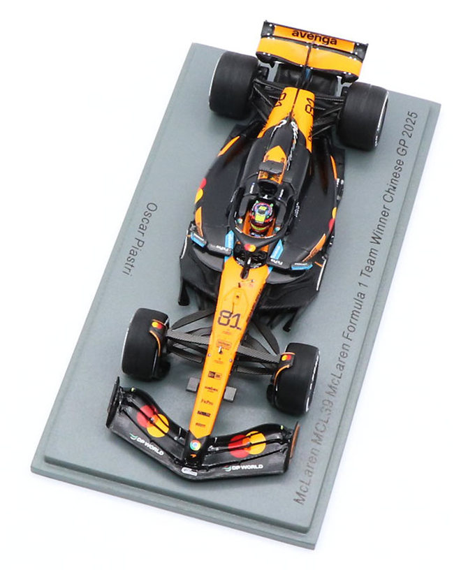 スパーク 1/43スケール マクラーレン F1 チーム MCL39 オスカー・ピアストリ 2025年 中国GP 優勝 ピットボード付き/25f1m拡大画像