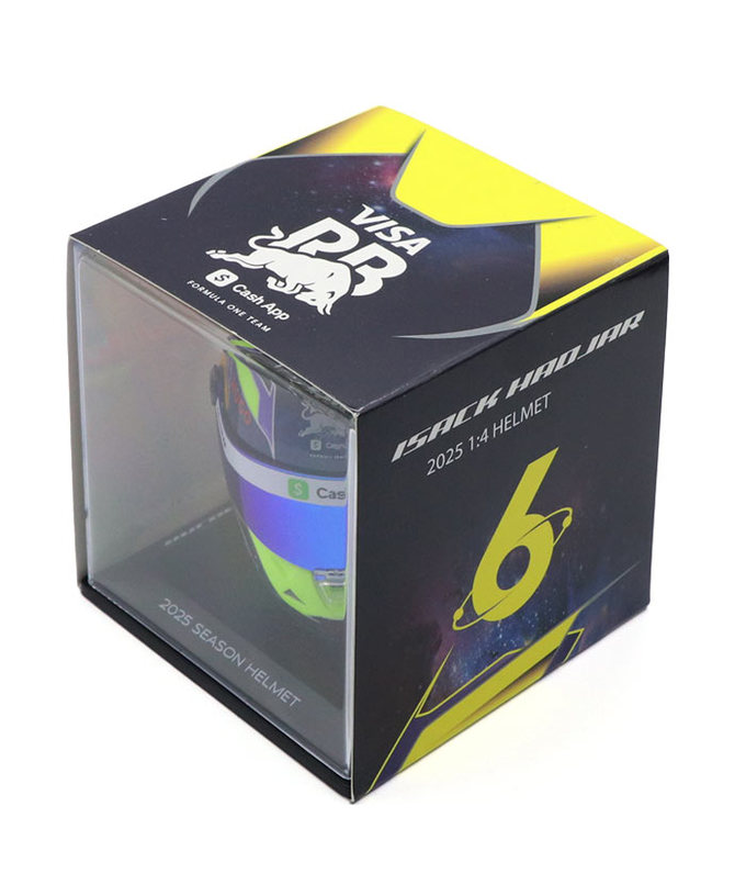 シューベルト 1/4スケール アイザック・ハジャー 2025年 VISA CASH APP RB F1 チーム ヘルメット 拡大画像