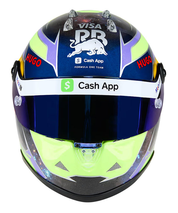 シューベルト 1/2スケール アイザック・ハジャー 2025年 VISA CASH APP RB F1 チーム ヘルメット 拡大画像