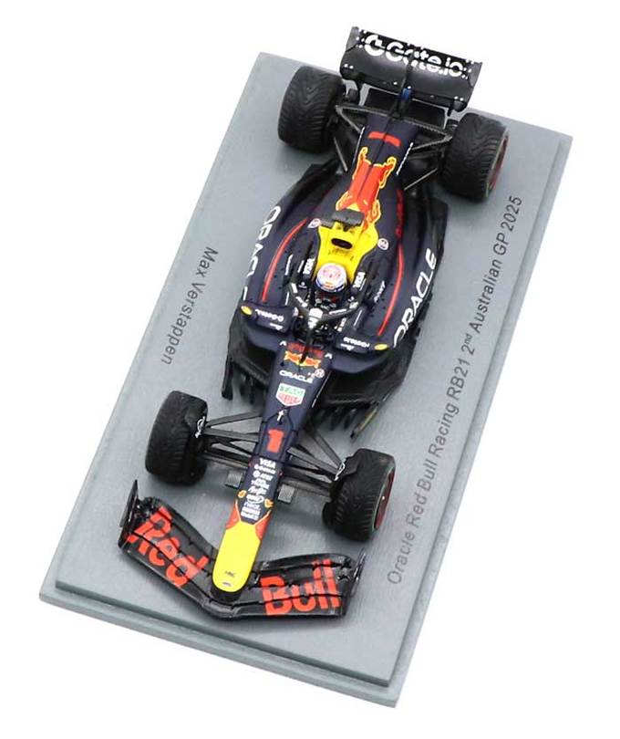 スパーク 1/43スケール オラクル レッドブル レーシング ホンダ RB21 マックス・フェルスタッペン 2025年 オーストラリアGP 2位入賞 /ARB/25f1m拡大画像