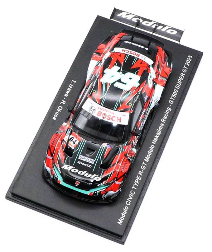 スパーク 1/43スケール Modulo CIVIC TYPE R-GT Modulo Nakajima Racing NO.64 伊沢拓也 / 大草りき スーパーGT 2024年 GT500拡大画像