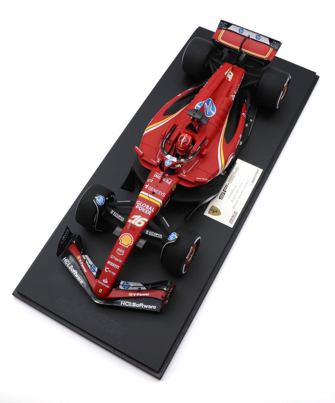 ルックスマート 1/18スケール フェラーリ SF-24 シャルル・ルクレール 2024年 アメリカ（オースティン）GP 優勝 /24f1m拡大画像