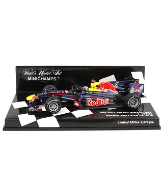 【海外並行品】ミニチャンプス 1/43スケール レッドブル レーシング ルノー RB6 セバスチャン・ベッテル 2010年ブラジルGP優勝