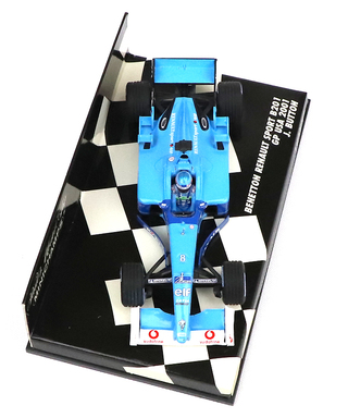 【海外並行品】ミニチャンプス 1/43スケール ベネトン ルノー スポーツ B201 ジェンソン・バトン 2001年アメリカGP