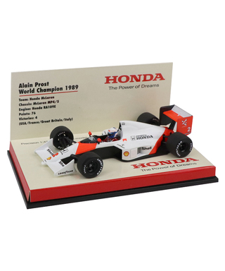 【海外並行品】HONDA(ヨーロッパ限定）別注 ミニチャンプス 1/43スケール  マクラーレン ホンダ MP4/5 アラン・プロスト 1989年