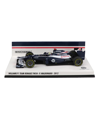 【海外並行品】ミニチャンプス 1/43スケール ウィリアムズ F１チーム ルノー FW34 パストール・マルドナド 2012年