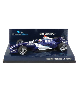 【海外並行品】ミニチャンプス 1/43スケール ウィリアムズ FW28 マーク・ウェバー 2006年
