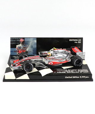 【海外並行品】ミニチャンプス 1/43スケール ボーダフォン マクラーレン メルセデス MP4/22 ルイス・ハミルトン 2007年オーストラリアGP 初表彰台