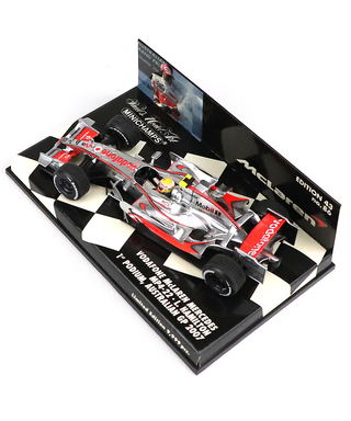 【海外並行品】ミニチャンプス 1/43スケール ボーダフォン マクラーレン メルセデス MP4/22 ルイス・ハミルトン 2007年オーストラリアGP 初表彰台
