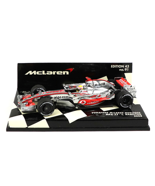【海外並行品】ミニチャンプス 1/43スケール ボーダフォン マクラーレン メルセデス MP4/23 ルイス・ハミルトン 2008年