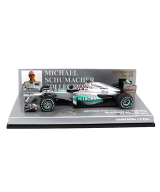 【海外並行品】ミニチャンプス 1/43スケール メルセデス AMG ペトロナス F１ チーム W03 ミハエル・シューマッハー 300thGP 2012年 ベルギーGP #49