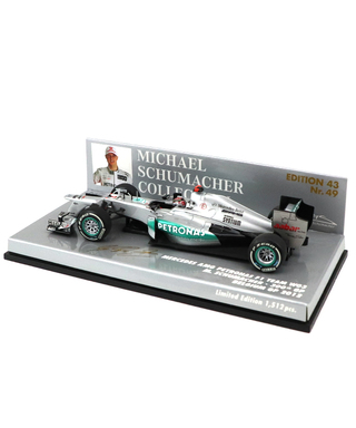 【海外並行品】ミニチャンプス 1/43スケール メルセデス AMG ペトロナス F１ チーム W03 ミハエル・シューマッハー 300thGP 2012年 ベルギーGP #49