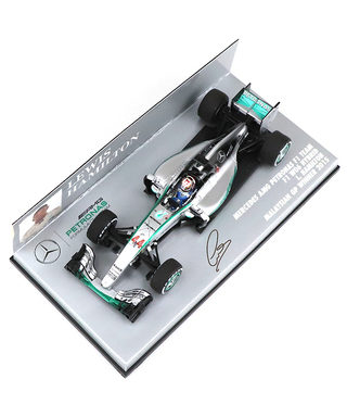 【海外並行品】ミニチャンプス 1/43スケール メルセデス AMG ペトロナス F１チーム W06 ハイブリッド ルイス・ハミルトン 2015年マーレーシアGP優勝