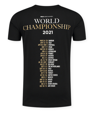 マックス・フェルスタッペン 2021 ワールドチャンピオン記念 Tシャツ /FN-W/ARB
