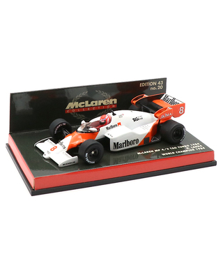 【海外並行品】ミニチャンプス 1/43スケール マクラーレン MP4/2 ニキ・ラウダ 1984年ワールドチャンピオン マルボロデカールカスタム