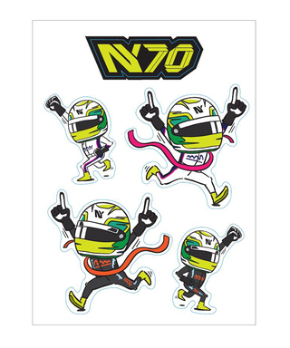 山本尚貴 キャラクター ステッカー(GT/SF) 2023