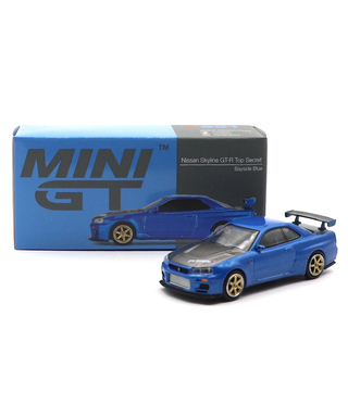 MINIGT 1/64スケール ニッサン スカイライン GT−R Top Secret ベイサイドブルー